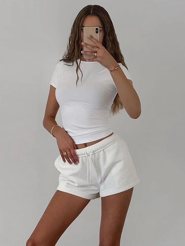 Morning Light – Soft Cropped Tee for Everyday Ease