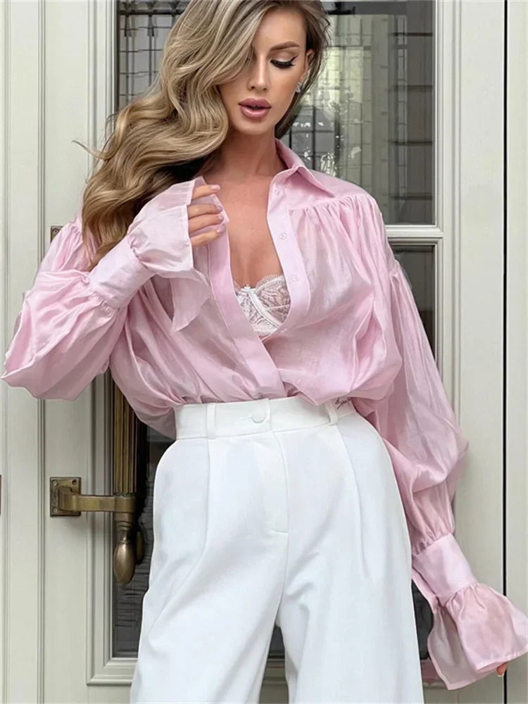 Smoke & Silence: The Sheer Drift Blouse