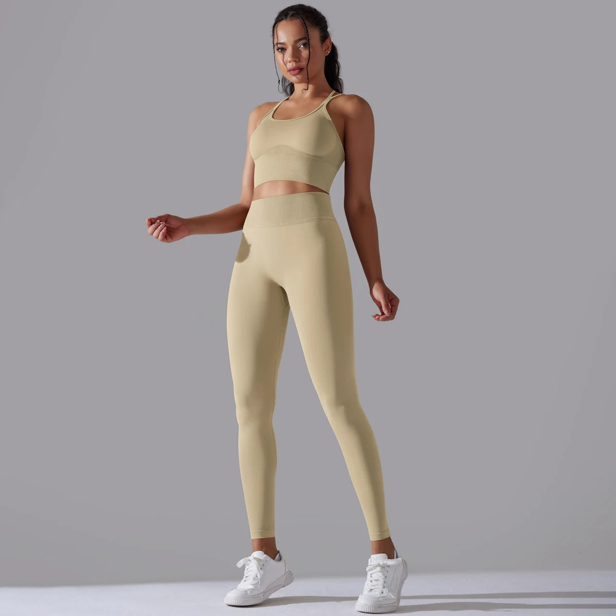 Brushed Yoga Set – A Symphony of Strength & Serenity