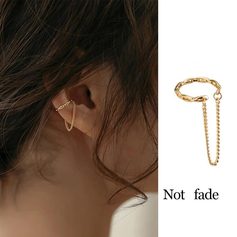 Silent Embrace – Minimalist No-Piercing Ear Cuff for Women