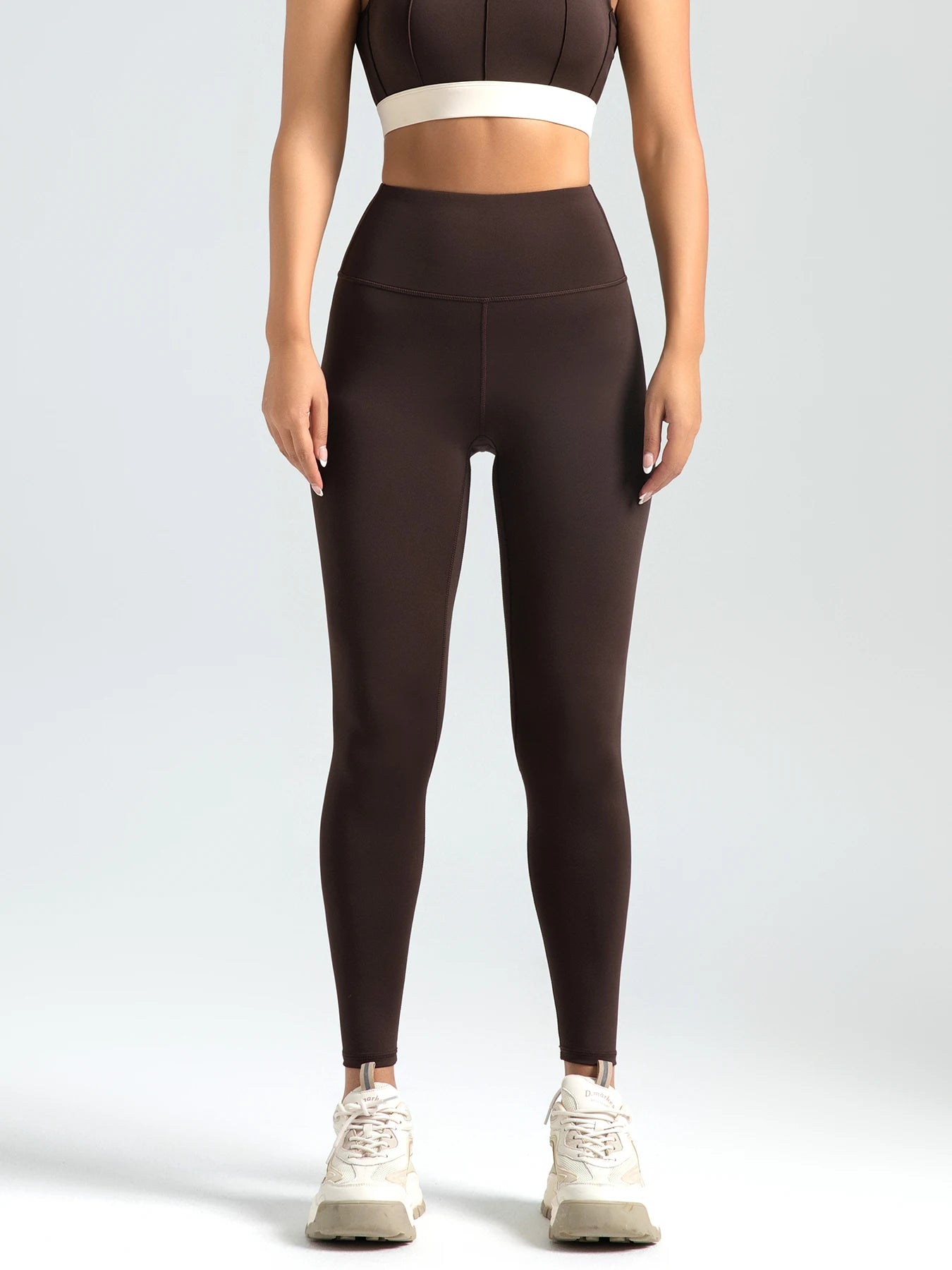 Women's Solid High Waist Sports Leggings – Breathable & Quick-Dry Yoga & Running Pants