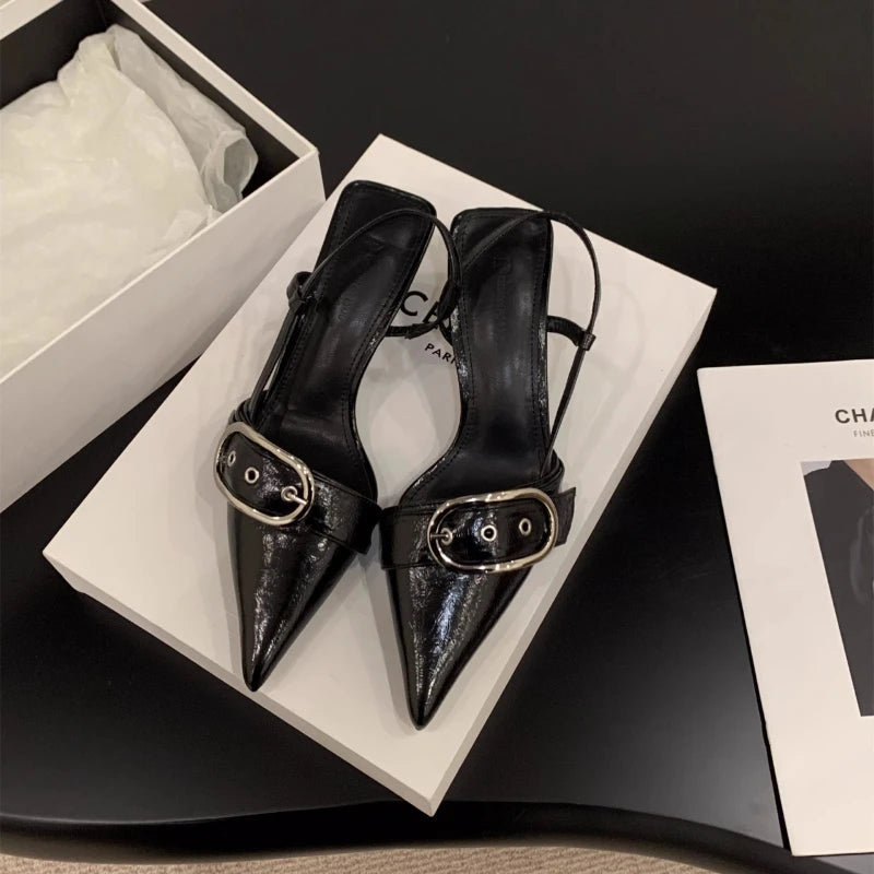 Punk Buckle High Heel Sandals