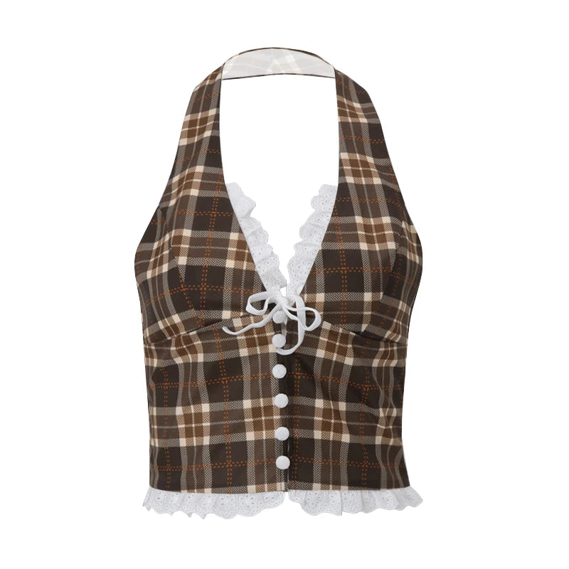 "Parisian Dream" Retro Slim Halter Top
