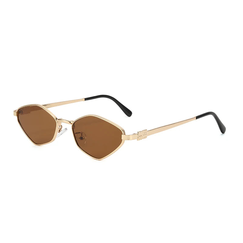 Vintage Hexagonal Metal Sunglasses – Unisex Punk Style Shades | Livia & Co