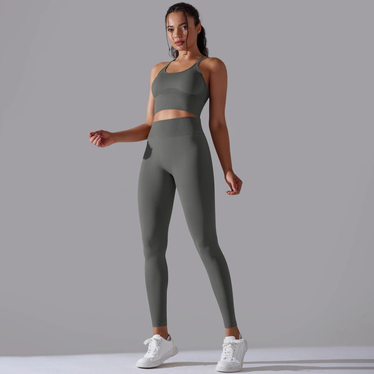 Brushed Yoga Set – A Symphony of Strength & Serenity