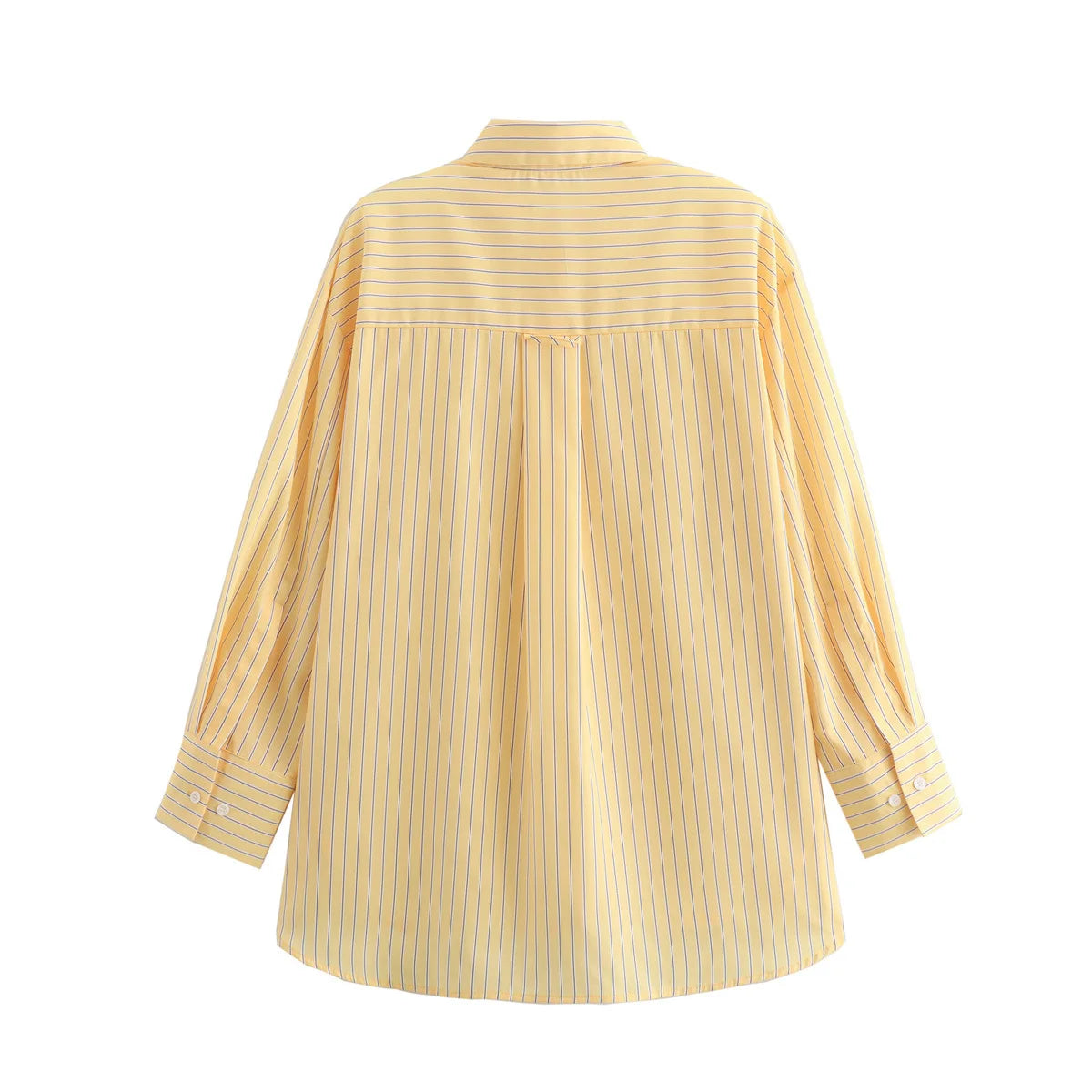 Yellow Striped Button-Down Shirt