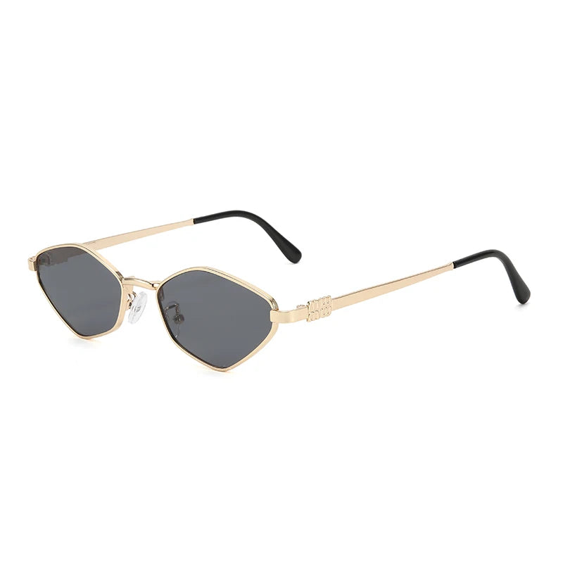 Vintage Hexagonal Metal Sunglasses – Unisex Punk Style Shades | Livia & Co