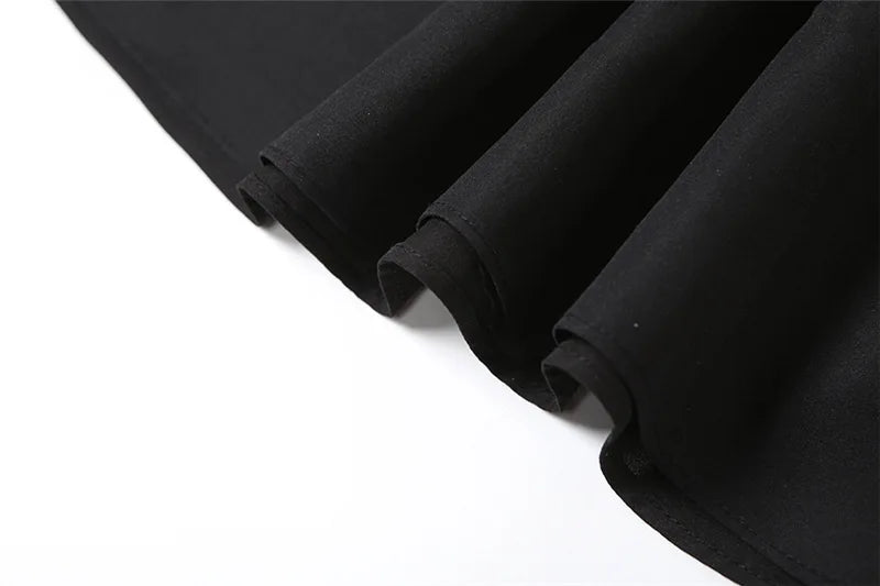 "Midnight Mirage" Sexy Backless Frill Mini Halter Dress