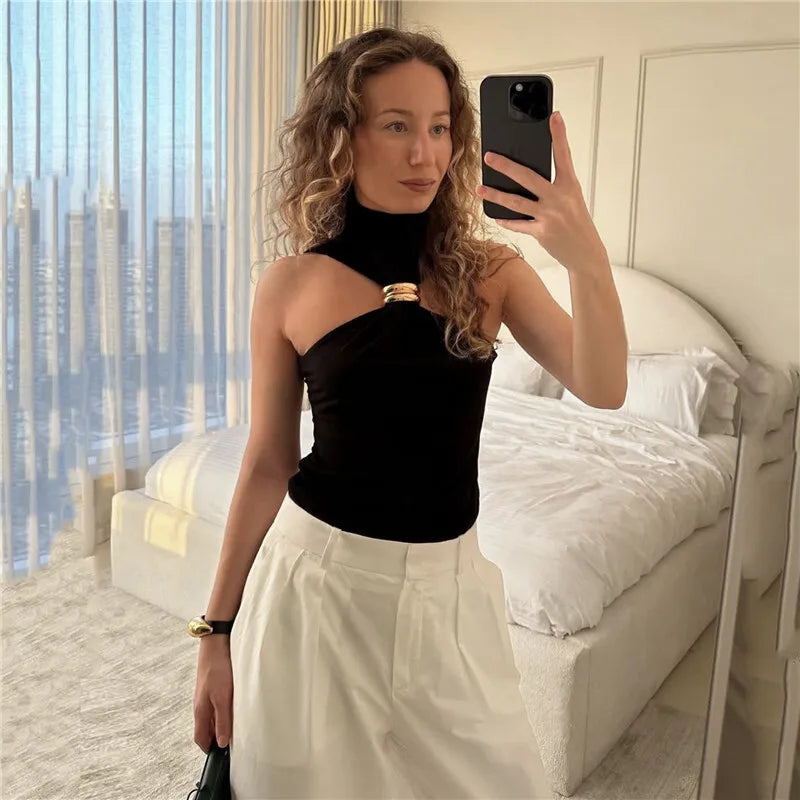 Silver Orbit: The Midnight Knit Camisole