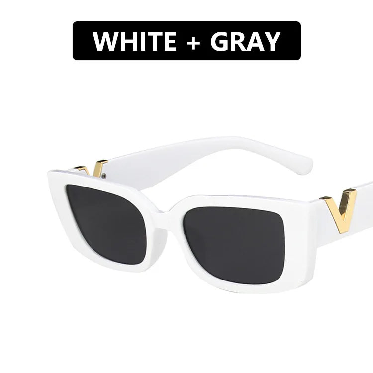 Retro Rectangle Sunglasses for Women – Small Frame Designer Shades | Livia & Co