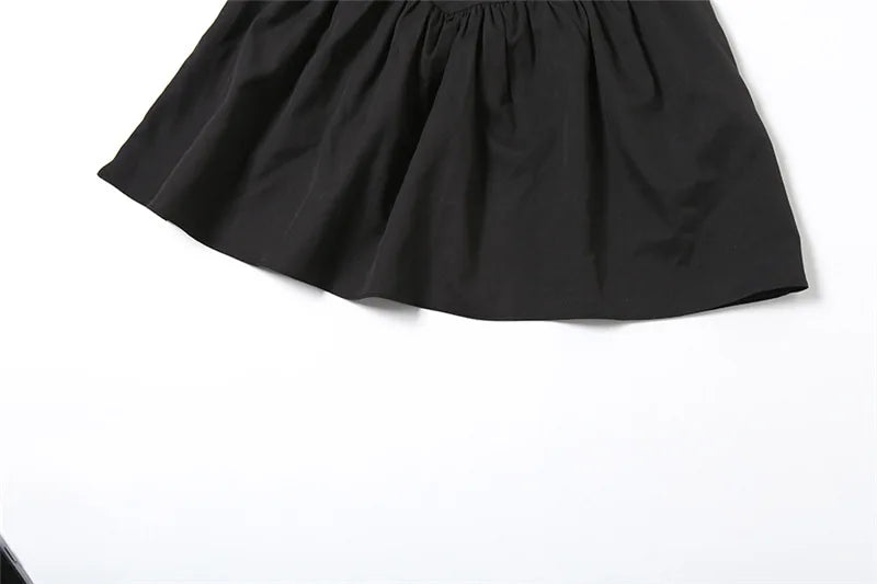 "Midnight Mirage" Sexy Backless Frill Mini Halter Dress