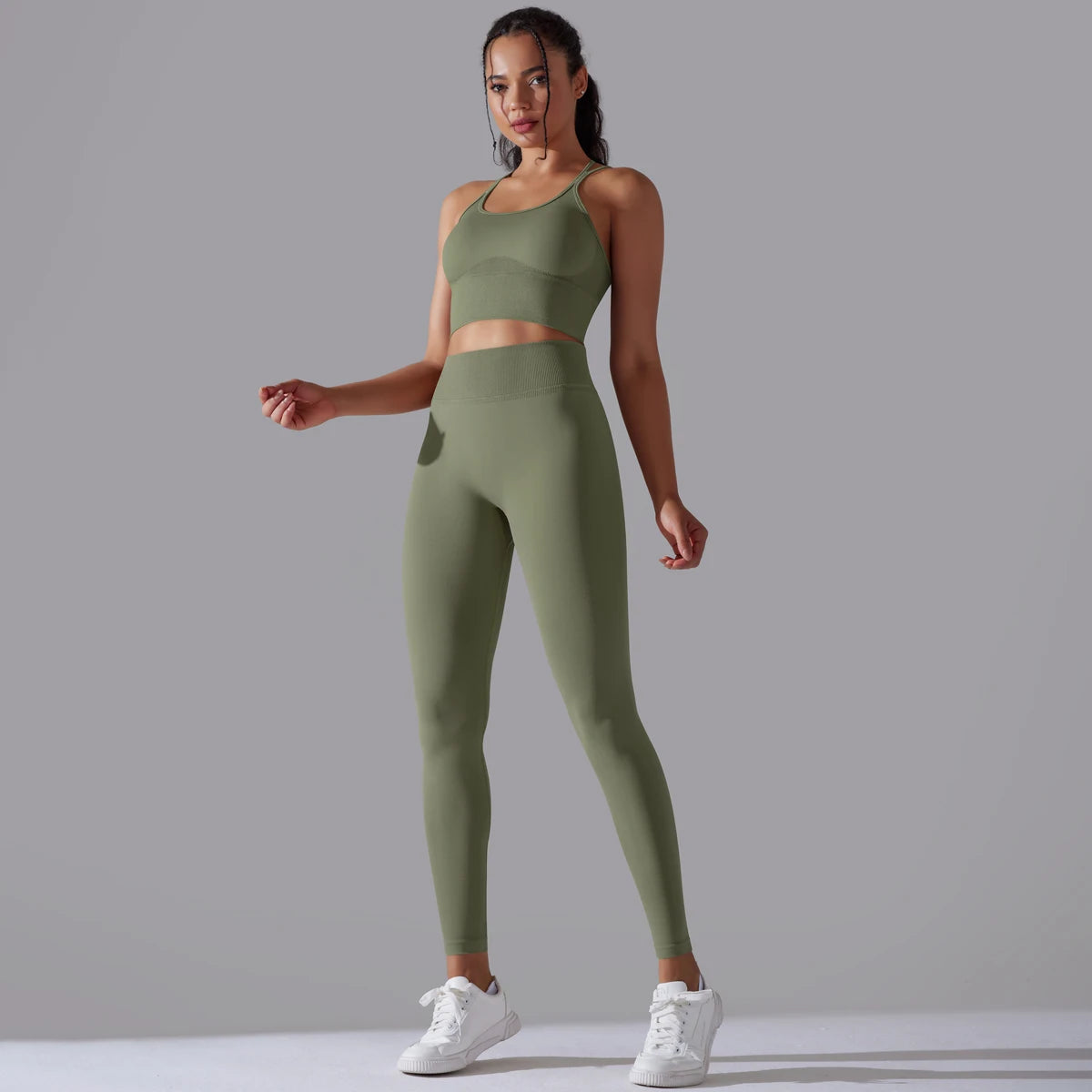 Brushed Yoga Set – A Symphony of Strength & Serenity