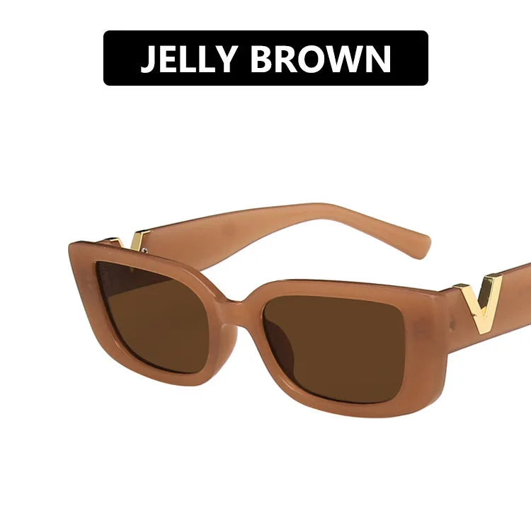 Retro Rectangle Sunglasses for Women – Small Frame Designer Shades | Livia & Co