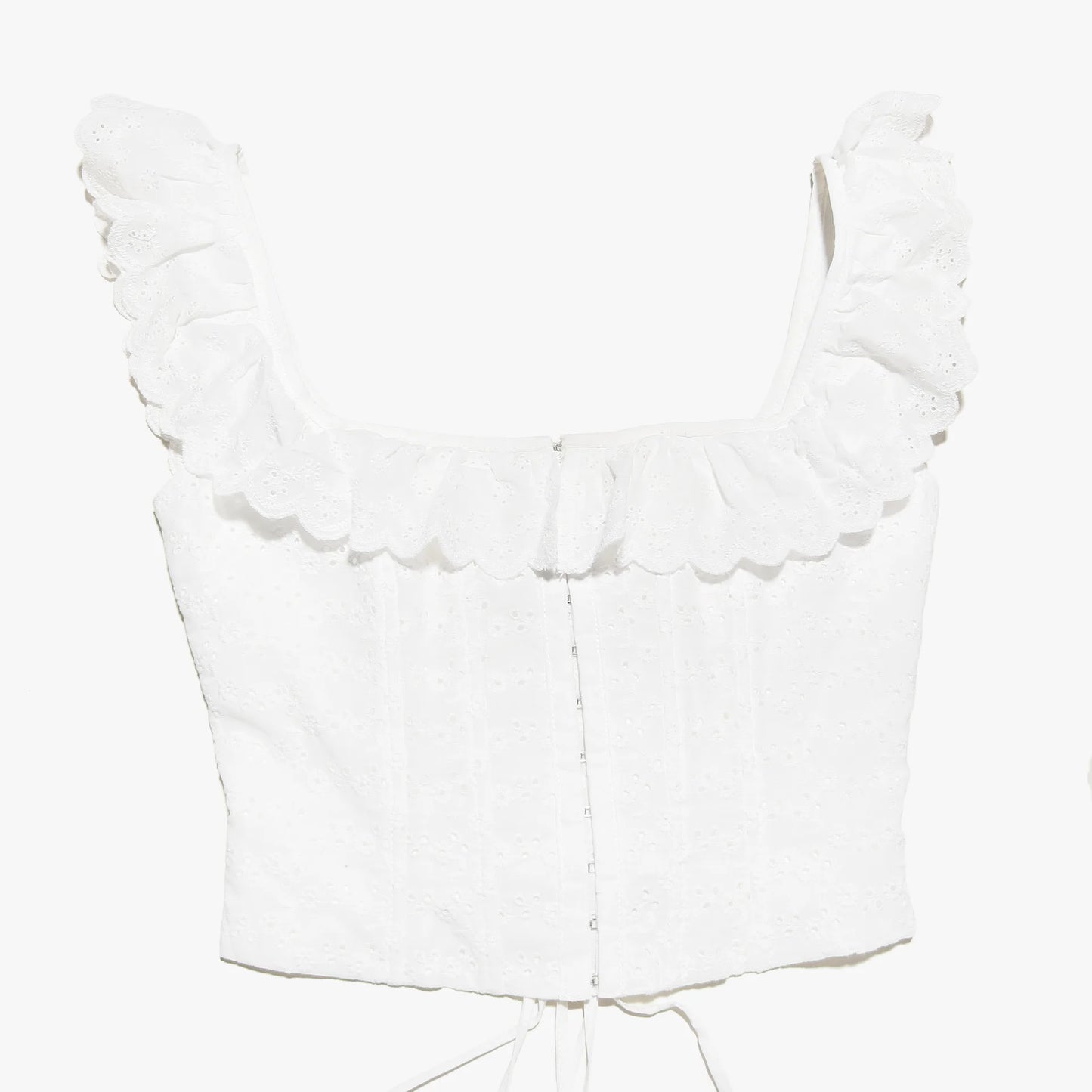 Butterfly Summer White Corset Top