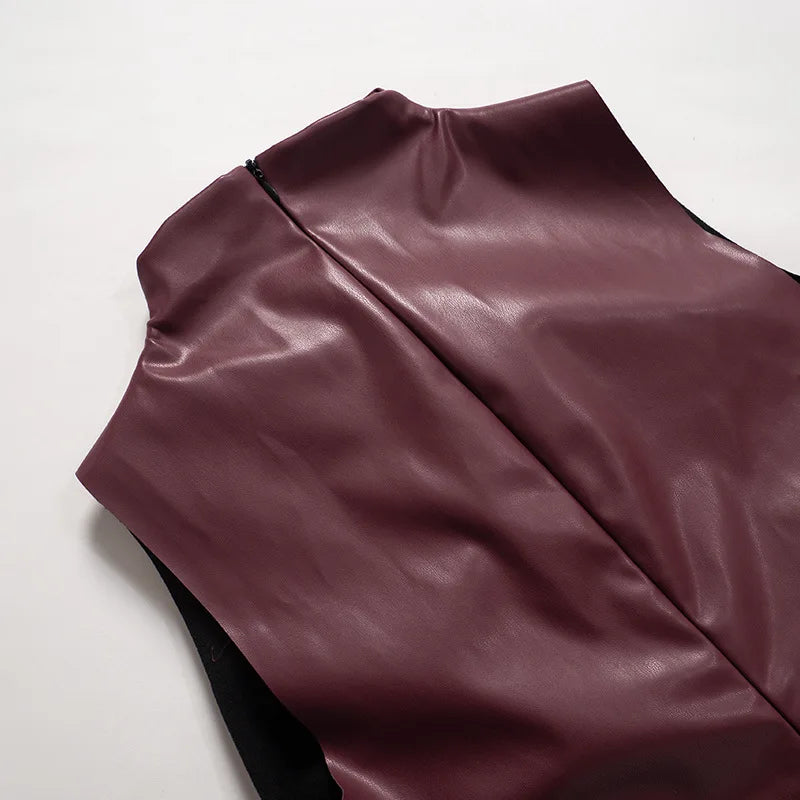 Liquid Noir: The Shard Cut PU Tank
