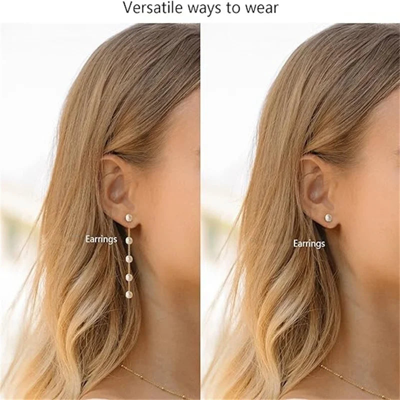 Boho Luxe – Beaded Tassel Pearl Necklace & Retro Chain Choker Set