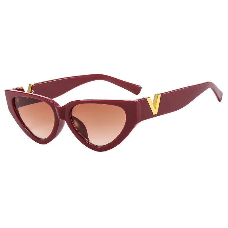 Luxury Vintage Cat Eye Sunglasses – Designer UV400 Shades for Women | Livia & Co