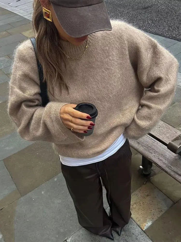 Autumn Elegance O-Neck Sweater