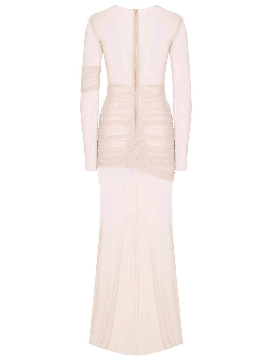 "Twilight Allure" Mesh Patchwork Bodycon Dress