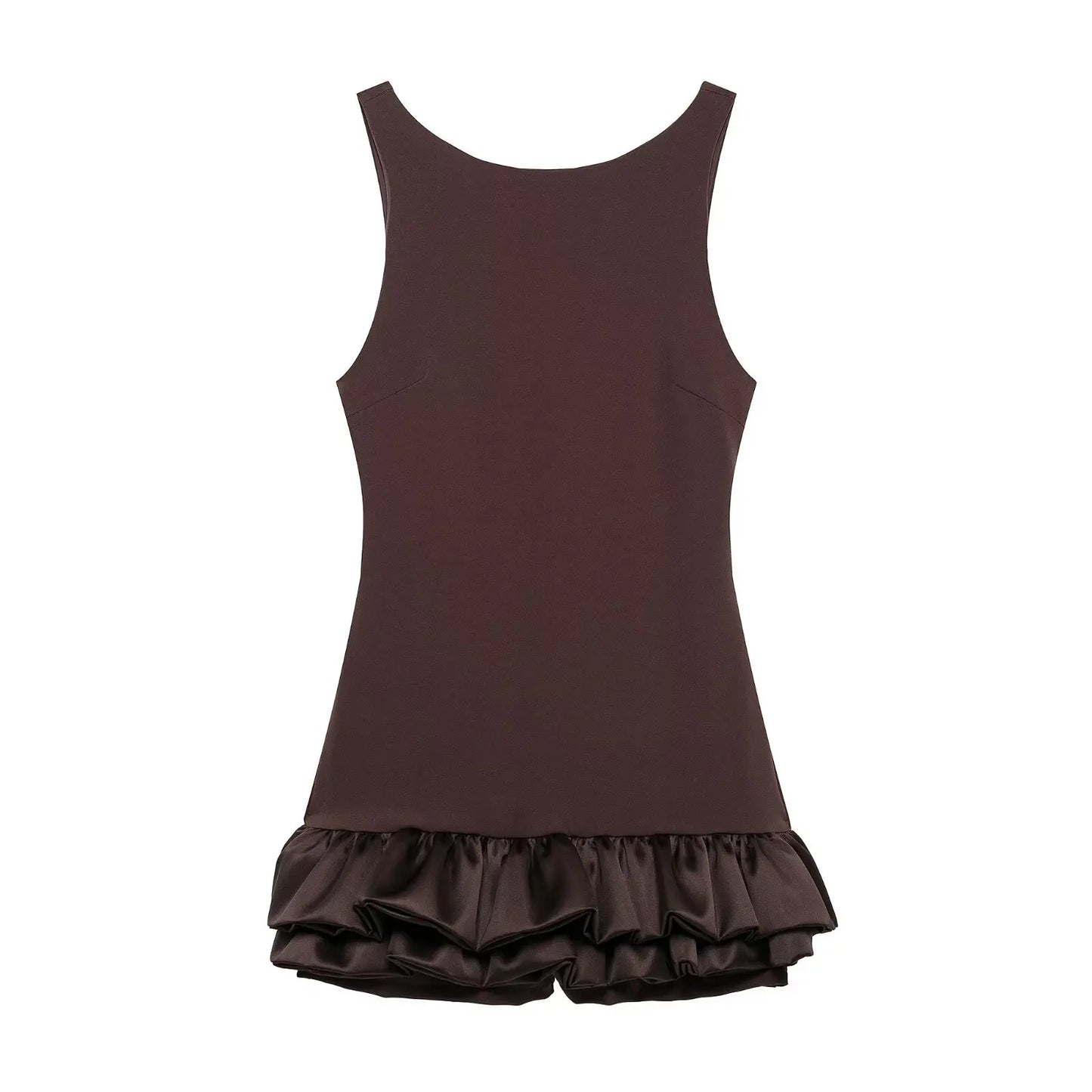 Moonlight Whispers" Y2K Backless Ruffled Mini Dress