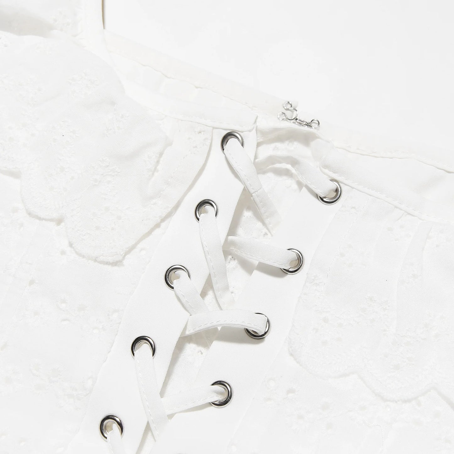 Butterfly Summer White Corset Top