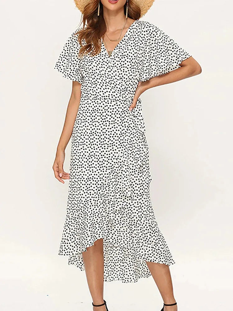 Summer Beach Maxi Dress – Boho Floral Elegance