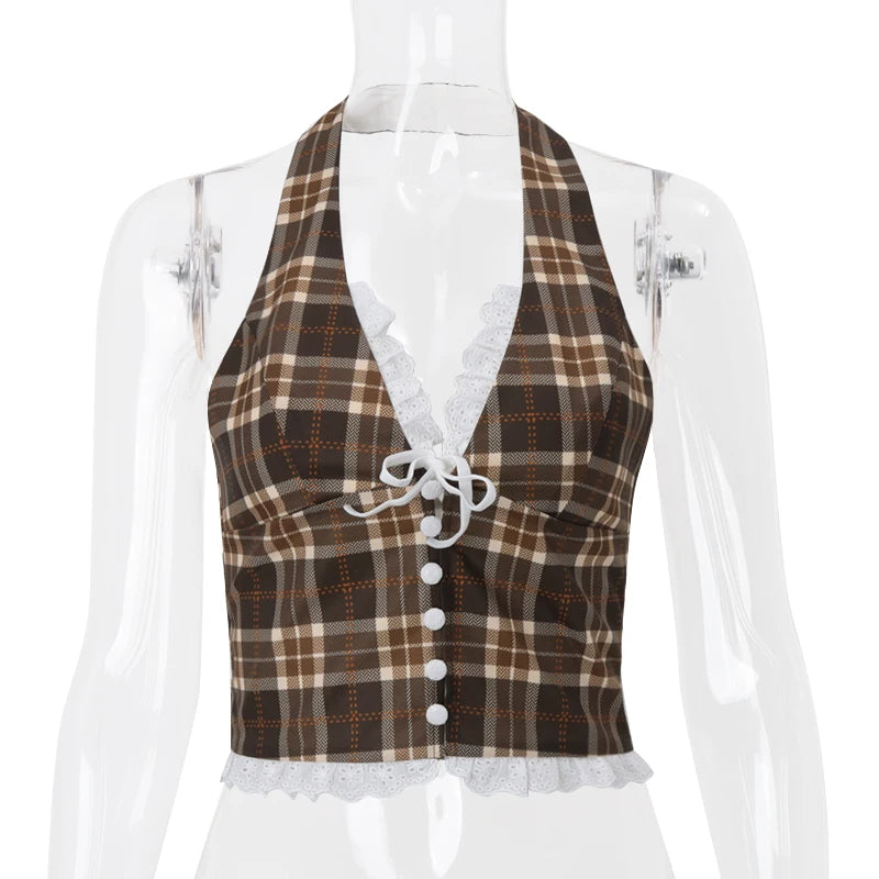 "Parisian Dream" Retro Slim Halter Top