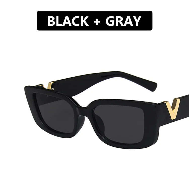 Retro Rectangle Sunglasses for Women – Small Frame Designer Shades | Livia & Co