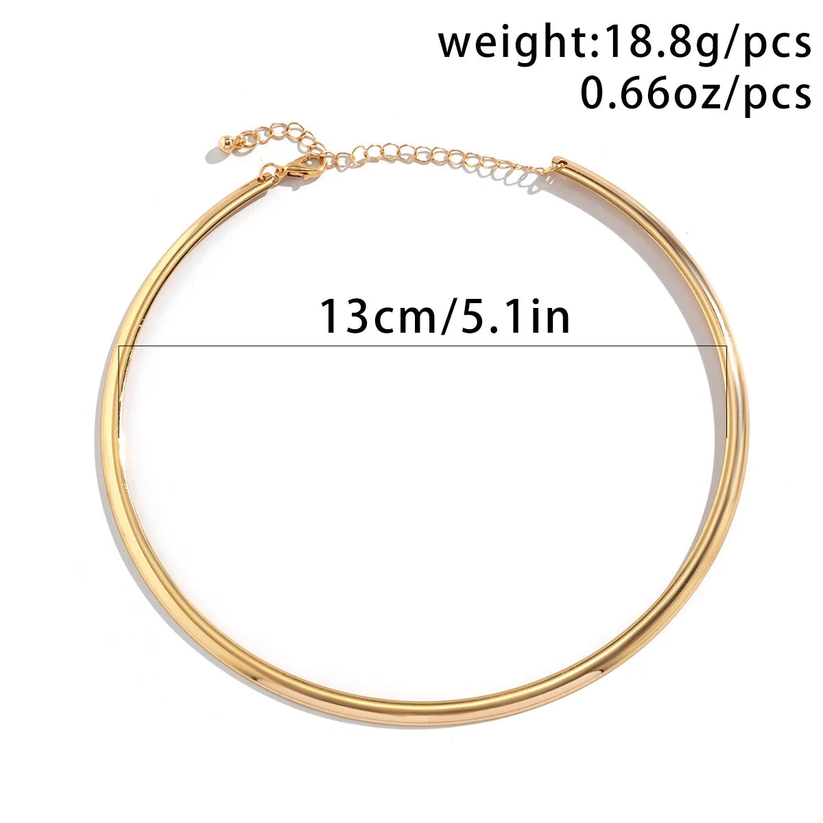 Elegant Simple Chunky Circle Torques Necklace: A Statement of Timeless Sophistication