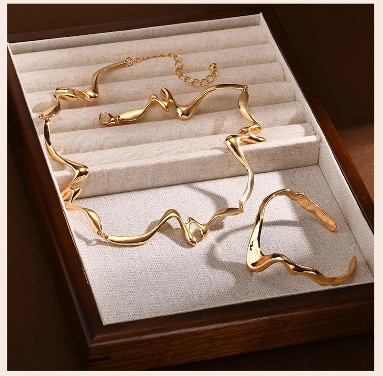 Rebel Waves – Punk Wave Open Cuff Bangles