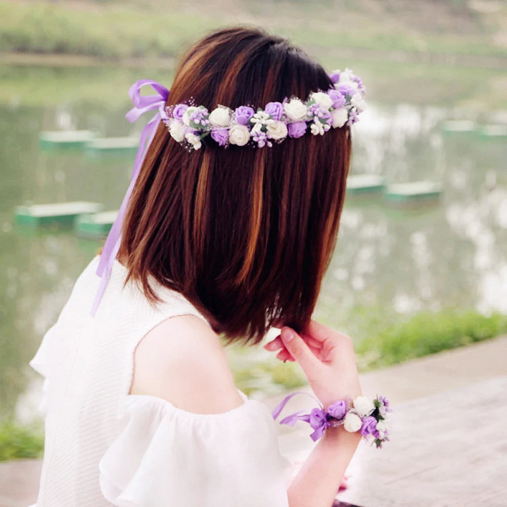 Petal Veil – Elegant Floral Wedding Headband for Brides & Special Occasions