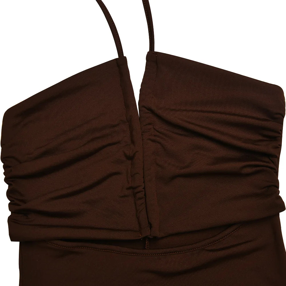 Elegant Backless Bodycon Midi Dress