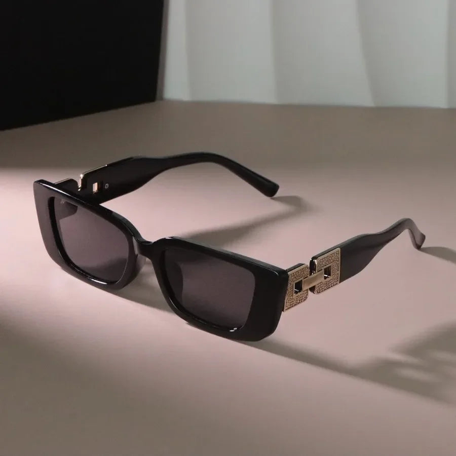 Classic Square Designer Sunglasses – Unisex Small Frame Mirror Shades | Livia & Co