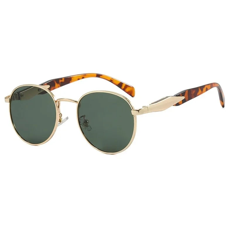 Vintage Round Metal Sunglasses – Unisex Retro Designer Eyewear | Livia & Co