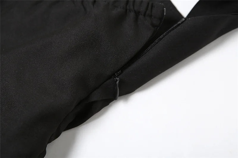 "Midnight Mirage" Sexy Backless Frill Mini Halter Dress