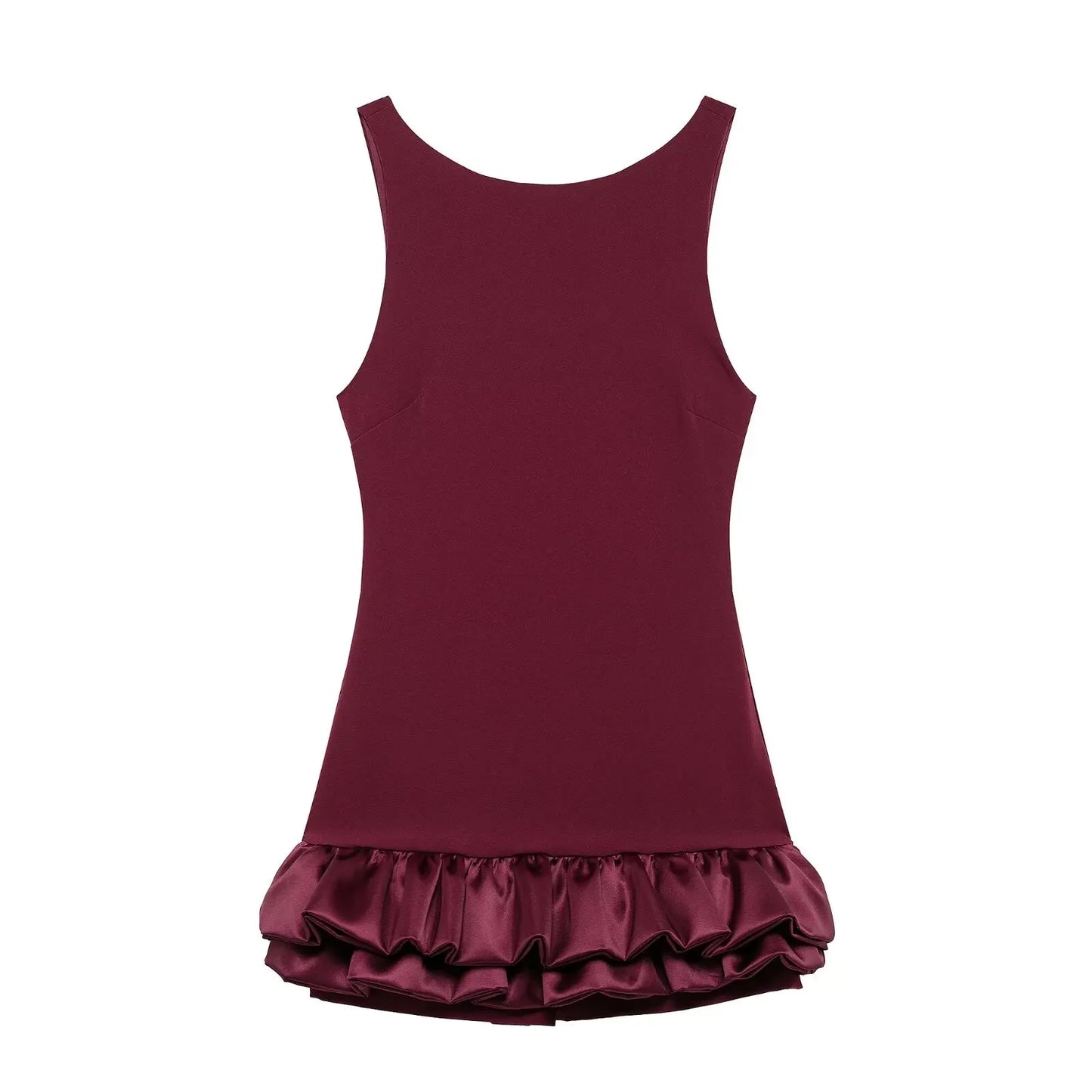 Moonlight Whispers" Y2K Backless Ruffled Mini Dress