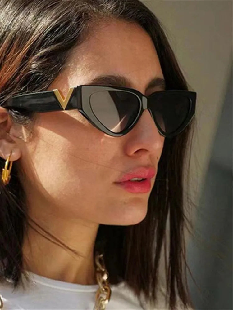 Luxury Vintage Cat Eye Sunglasses – Designer UV400 Shades for Women | Livia & Co