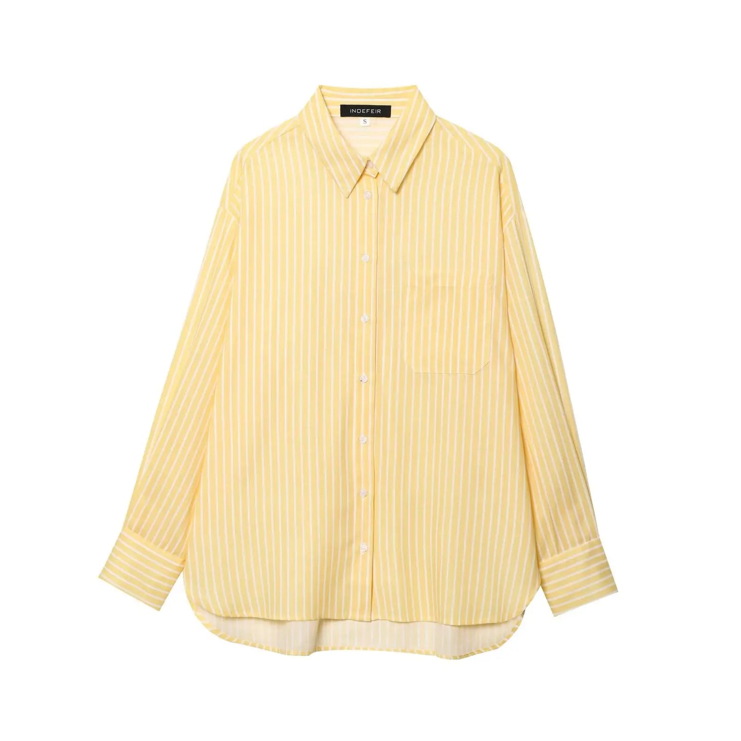 Yellow Striped Button-Down Shirt