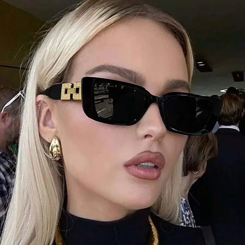 Classic Square Designer Sunglasses – Unisex Small Frame Mirror Shades | Livia & Co