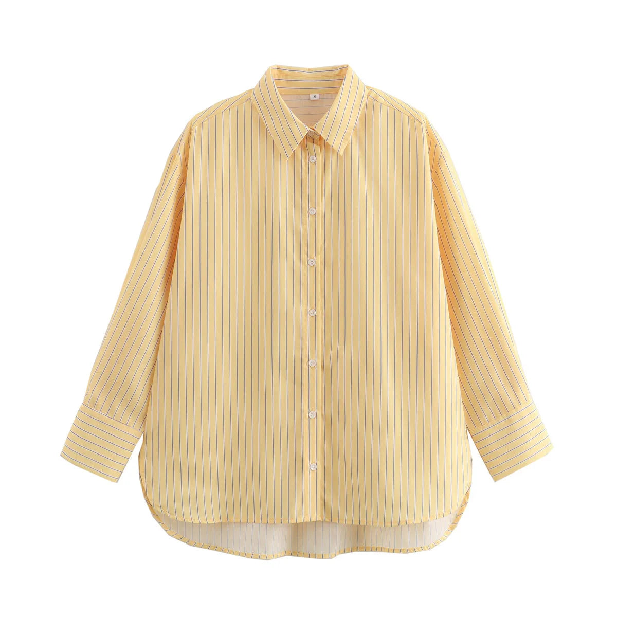 Yellow Striped Button-Down Shirt