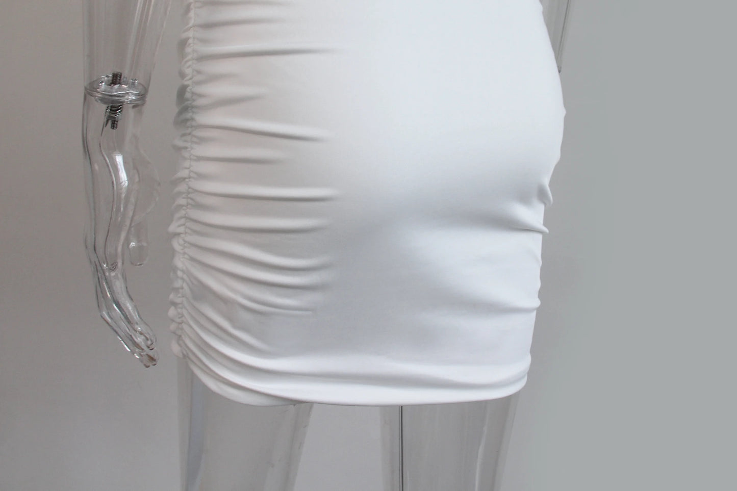 White Whisper Backless Bodycon Dress