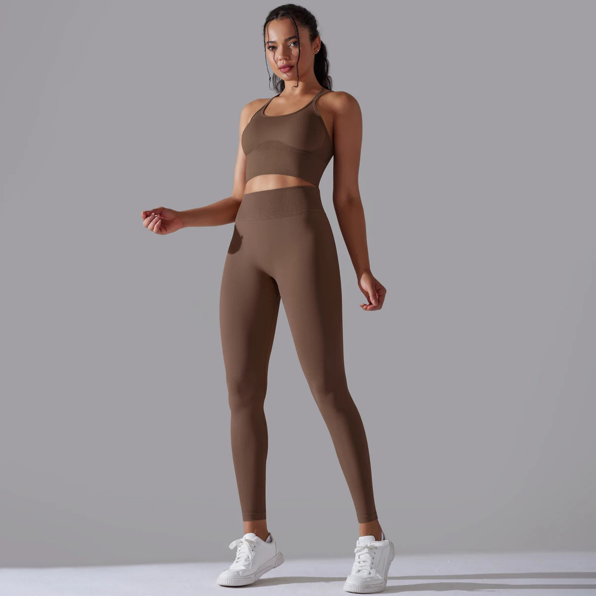 Brushed Yoga Set – A Symphony of Strength & Serenity