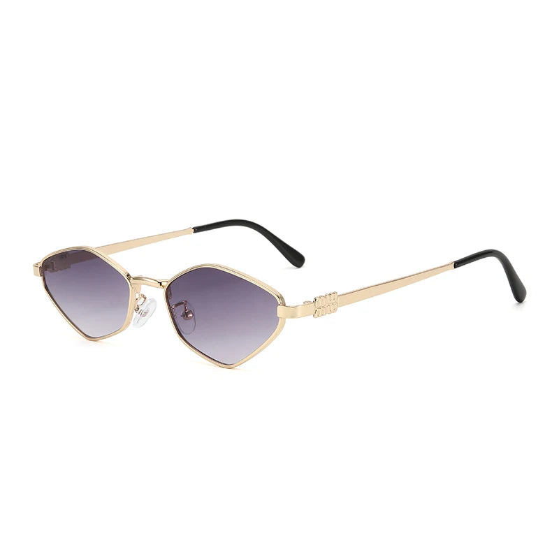 Vintage Hexagonal Metal Sunglasses – Unisex Punk Style Shades | Livia & Co
