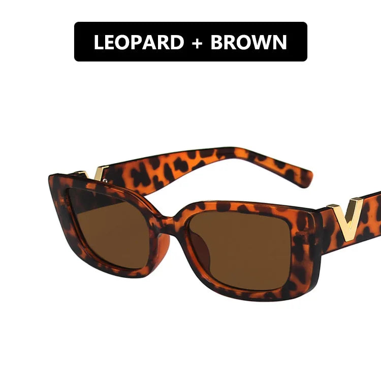 Retro Rectangle Sunglasses for Women – Small Frame Designer Shades | Livia & Co