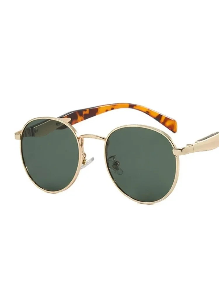 Vintage Round Metal Sunglasses – Unisex Retro Designer Eyewear | Livia & Co