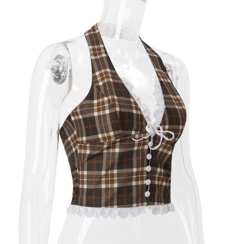 "Parisian Dream" Retro Slim Halter Top