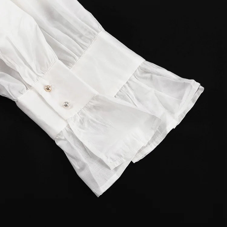 Smoke & Silence: The Sheer Drift Blouse