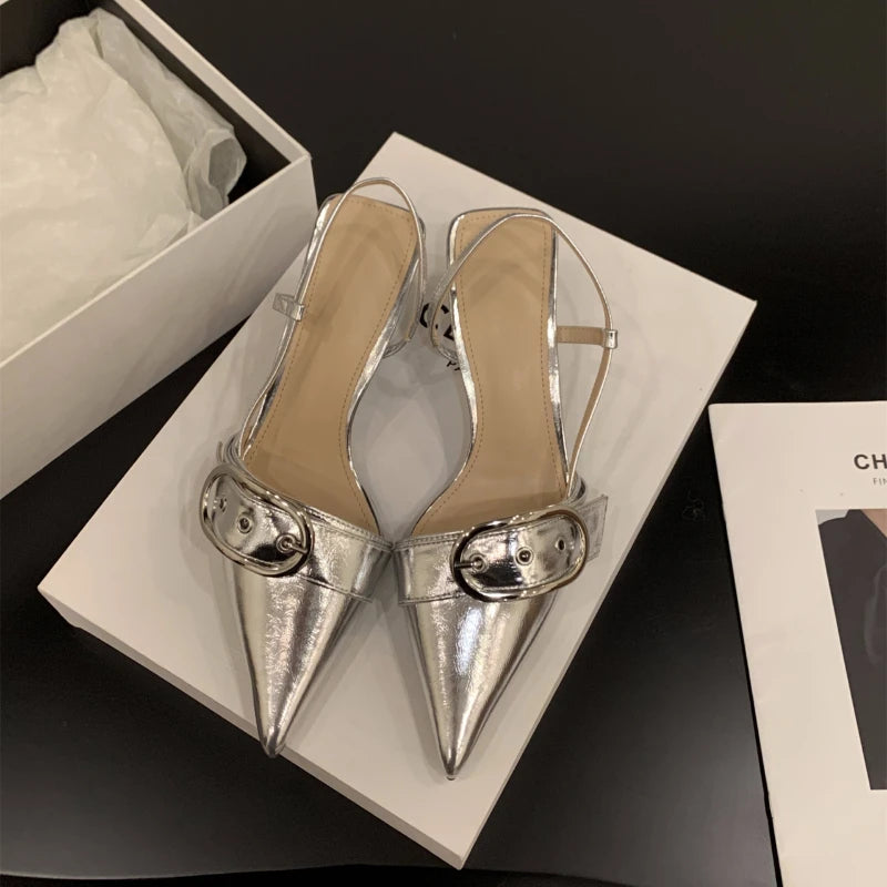 Punk Buckle High Heel Sandals