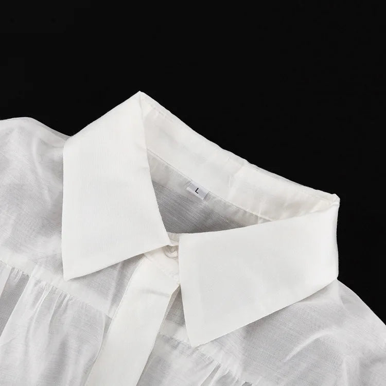 Smoke & Silence: The Sheer Drift Blouse