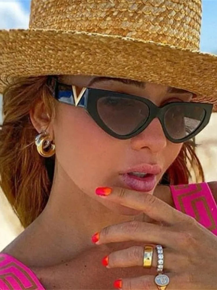 Luxury Vintage Cat Eye Sunglasses – Designer UV400 Shades for Women | Livia & Co